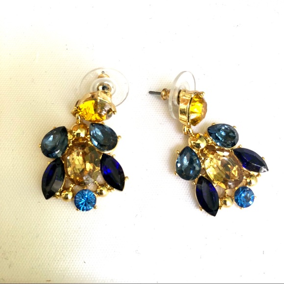 Vintage Jewelry - Multicolor Glass Earrings .